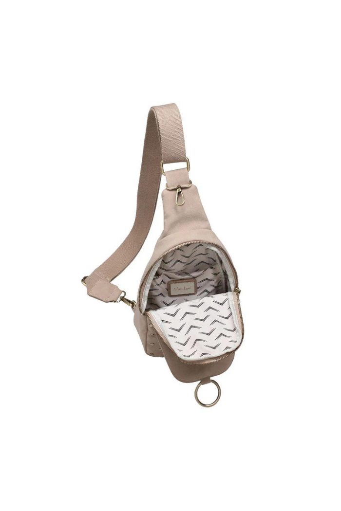 Regina Studded Sling Backpack - Natural