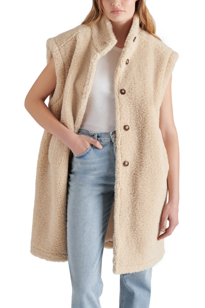 Steve Madden Benit Vest Natural