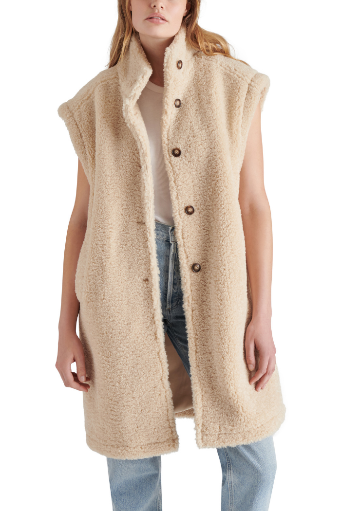 Steve Madden Benit Vest Natural