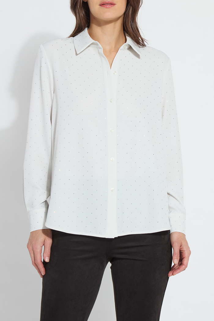 Lyssé Crystal Embellished Parker Shirt - Ice 23-3454-M4