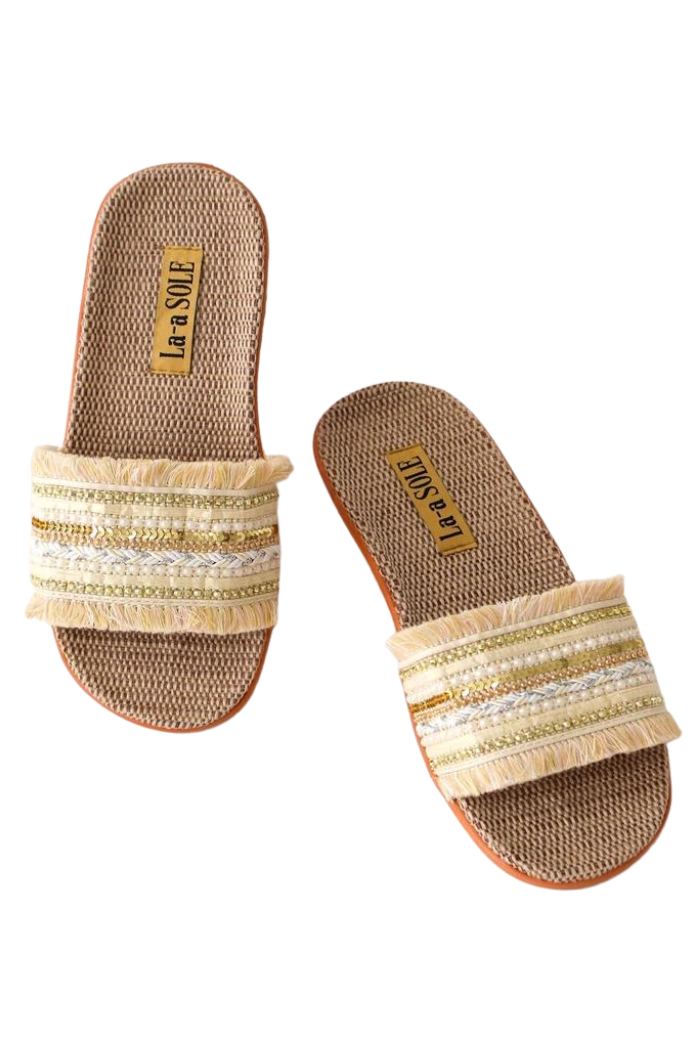 Boho Glitter Slides