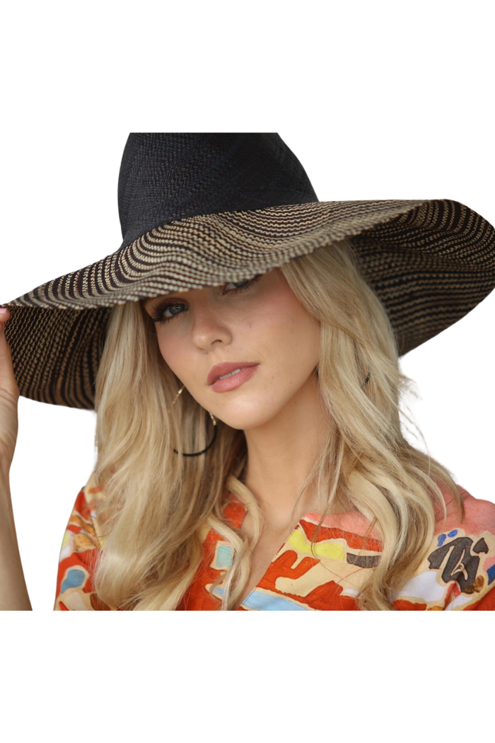 Two Tone Straw Sun Hat