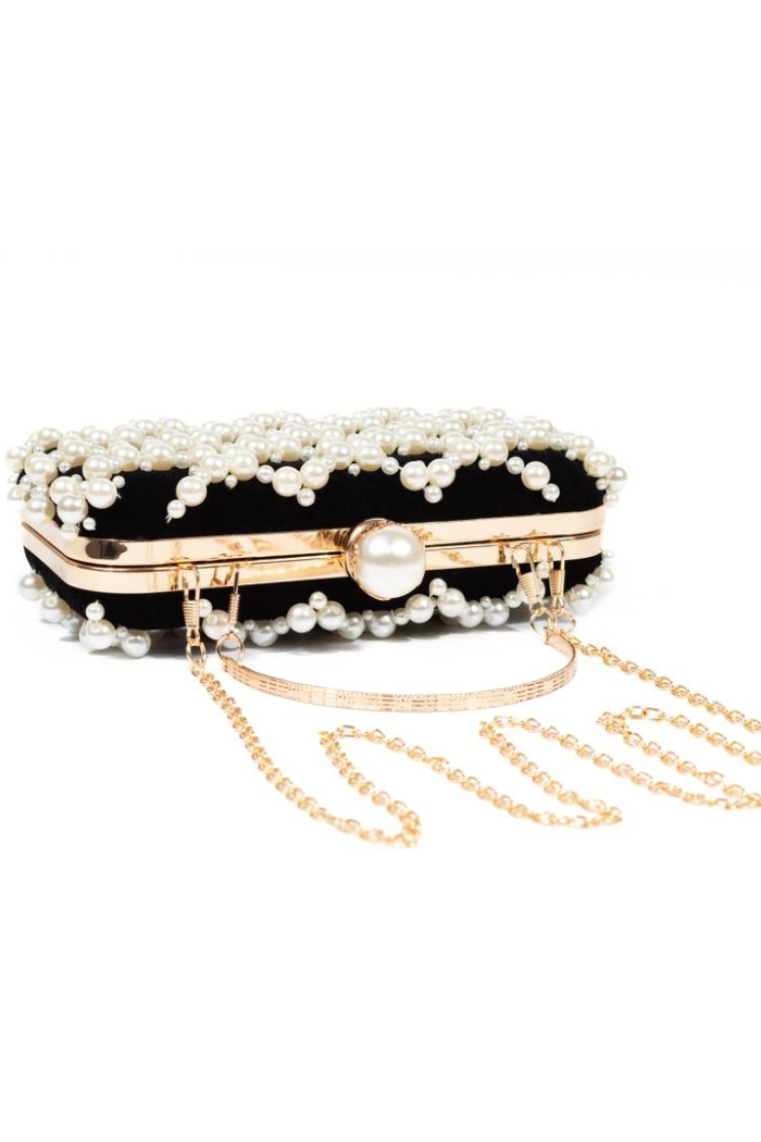 Black and Pearl Clutch