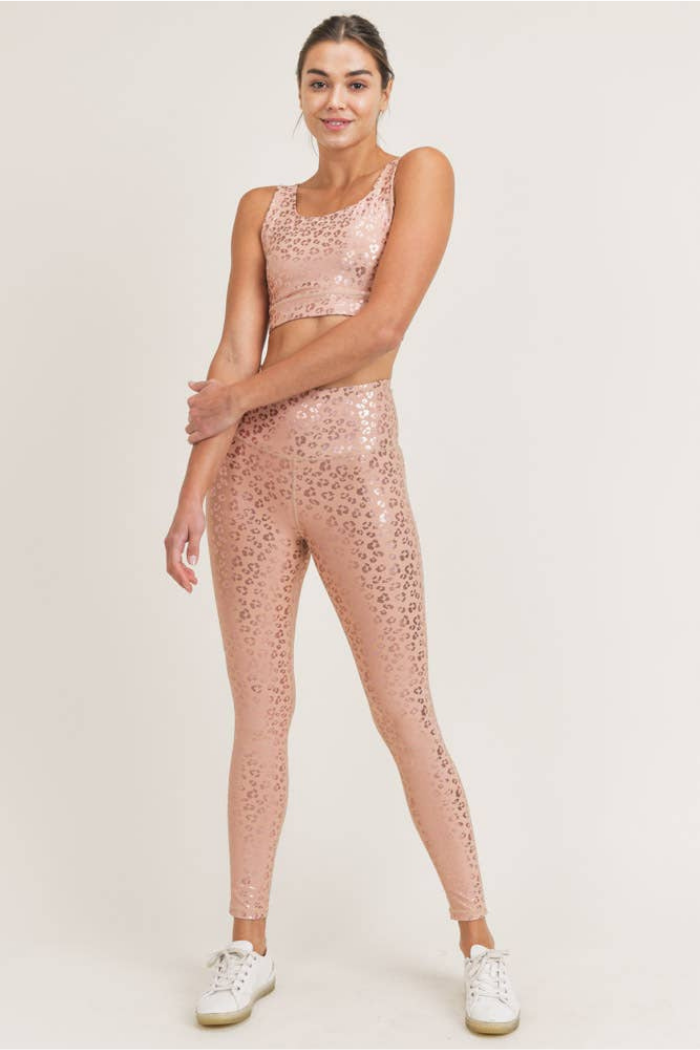 High-Rise Leopard Shimmer Leggings