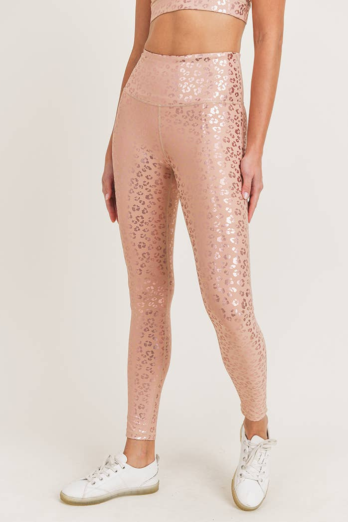 High-Rise Leopard Shimmer Leggings