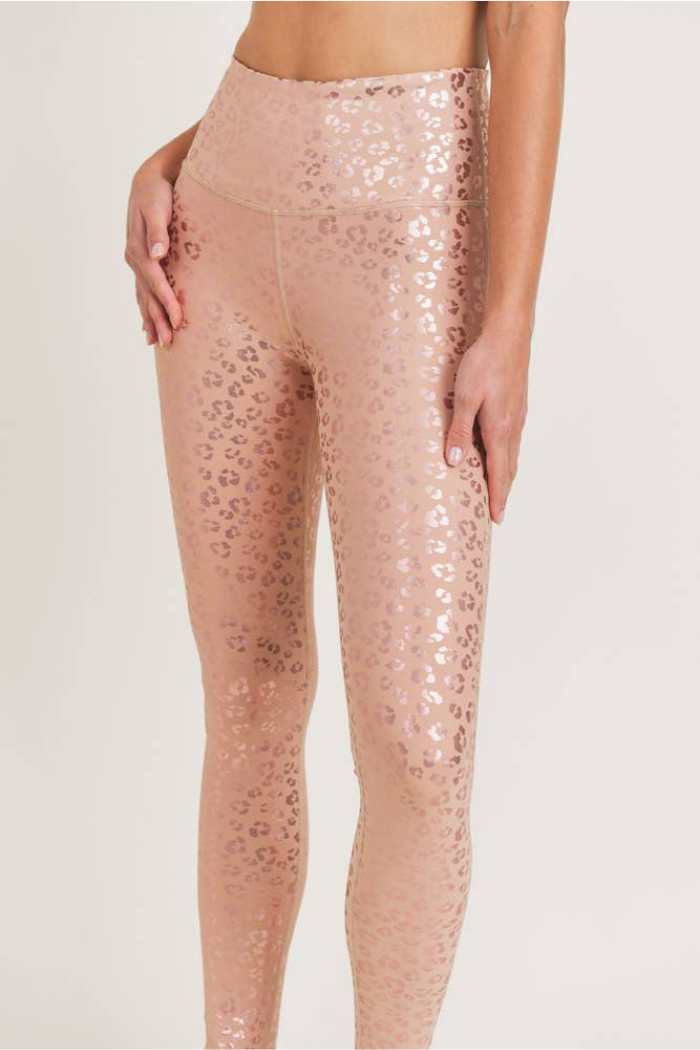 High-Rise Leopard Shimmer Leggings